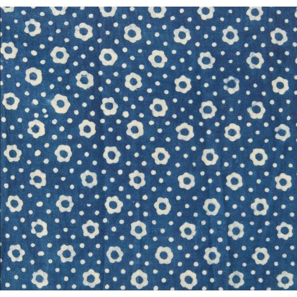 Christy Dawn Theo Dress Womens Small Blue Indigo Petunia Dot Midi Tiered Cottage - Picture 5 of 16